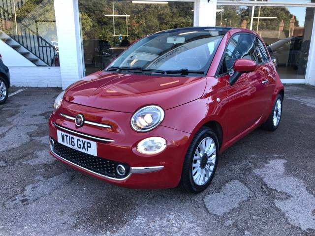 Fiat 500 1.2 Lounge 3dr - FSH - SUNROOF - PARKING SENSORS Hatchback Petrol Red