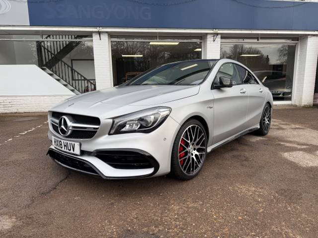 Mercedes-Benz CLA 2.0 CLA 45 4Matic 4dr Tip Auto - DESIGNO PAINT - SUNROOF -  AMG EXHAUST - FSH Saloon Petrol Designo Polar Silver Mango