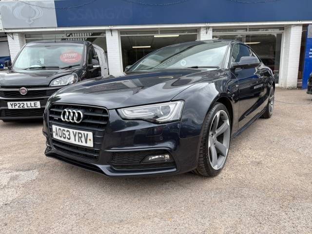 Audi A5 2.0 TDI 177 Quattro Black Edition 2dr - FASH - TECH PACK - PARKING SENSOS -  H/SEATS Coupe Diesel Moonlight Blue Metallic
