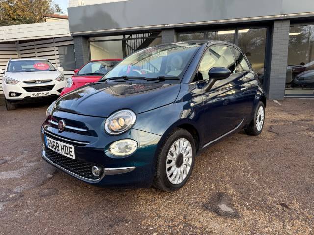 Fiat 500 0.9 TwinAir Lounge 3dr- PAN ROOF- REAR SENSORS - FSH Hatchback Petrol Blue