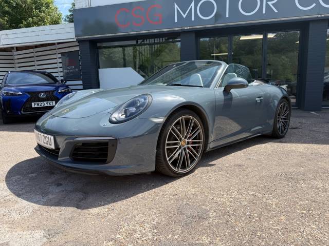 Porsche 911 3.0 S 2dr PDK - FFSH - HEATED SEATS - SPT EXHAUST Convertible Petrol Graphine Blue Metalic